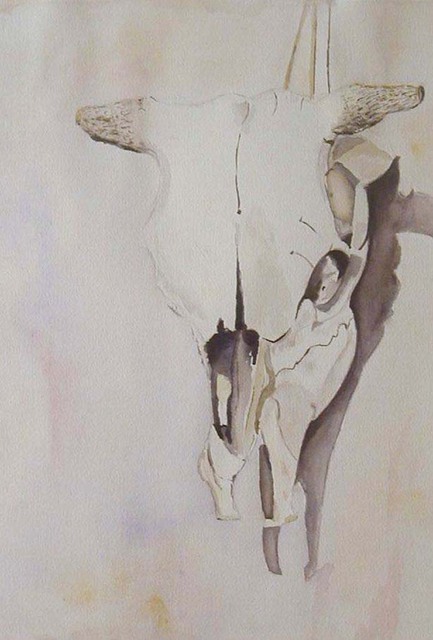 433x640 Terri Higgins Artwork Bones Original Watercolor Still Life Art