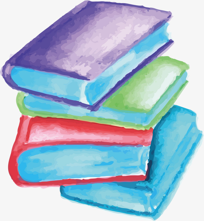 650x705 Watercolor Book Stack, Watercolor Vector, Book Vector, Book