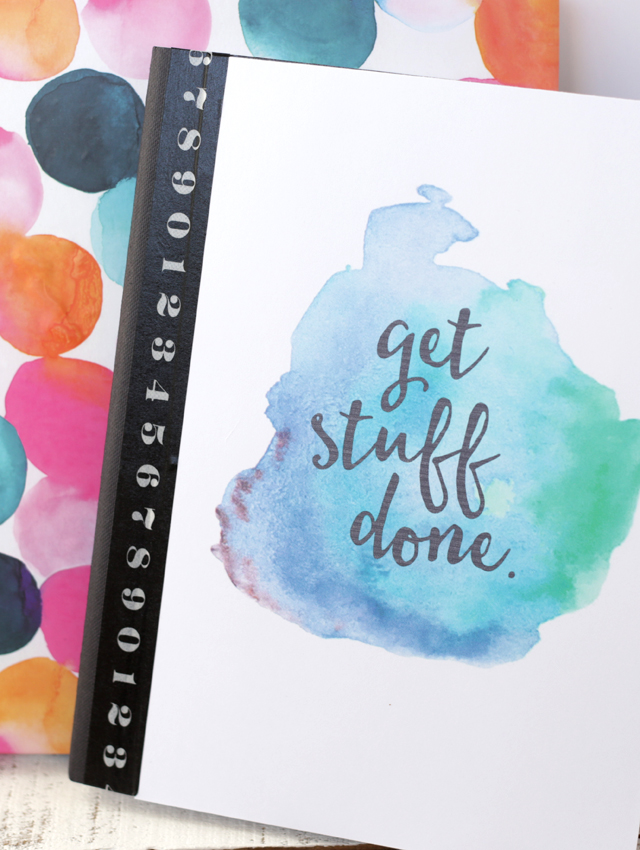 640x850 Free Printable Watercolor Notebook Covers