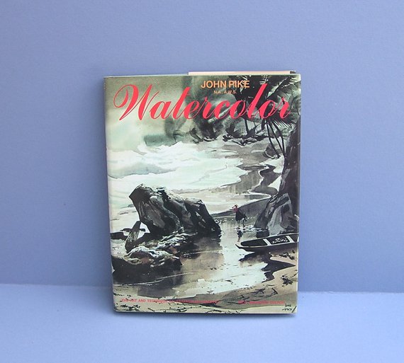 570x513 Watercolor Book John Pike Watercolor . Hardcover Book Wdust Etsy