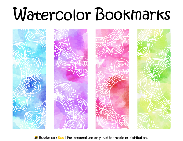 600x464 Handmade Watercolor Bookmarks To Buy, To Make, And To Print