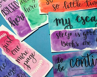 340x270 Watercolor Bookmark Etsy