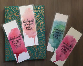 340x270 Watercolor Bookmarks Etsy