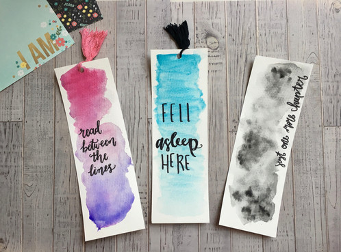 498x369 Watercolor Bookmarks