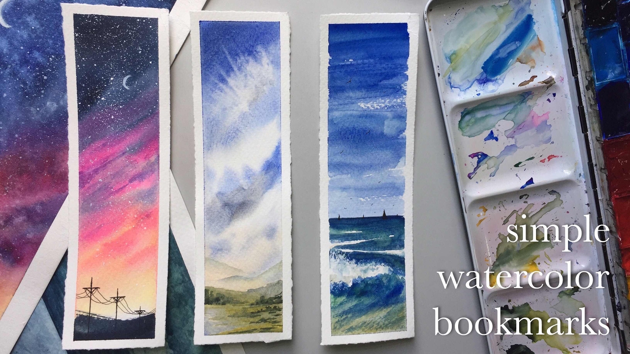 1280x720 Making Watercolor Bookmarks