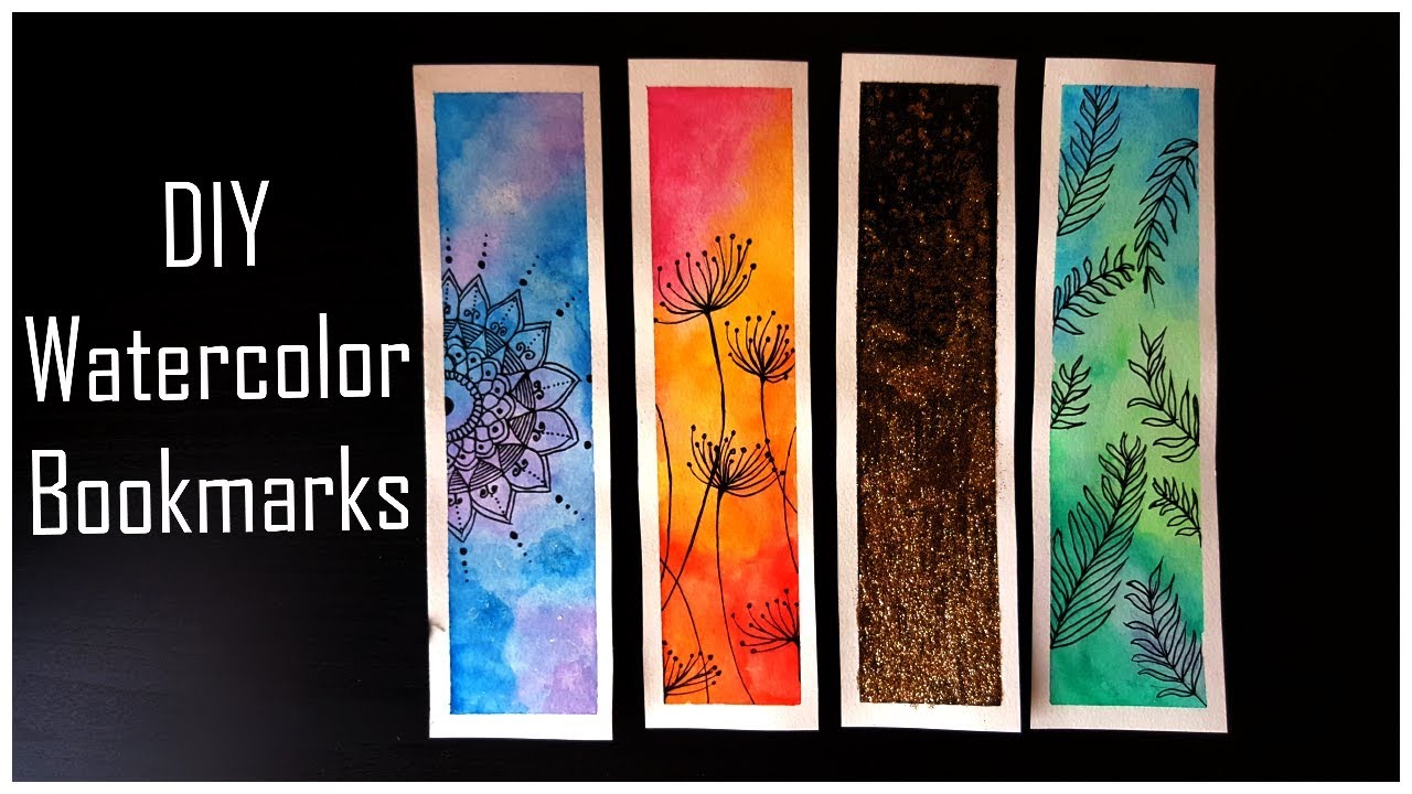 1280x720 Diy Watercolor Bookmarks For Back To School 2017