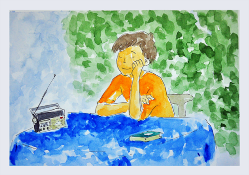 500x351 Burak Akbay Radio Watercolor Children Book Sketchbook Illustration