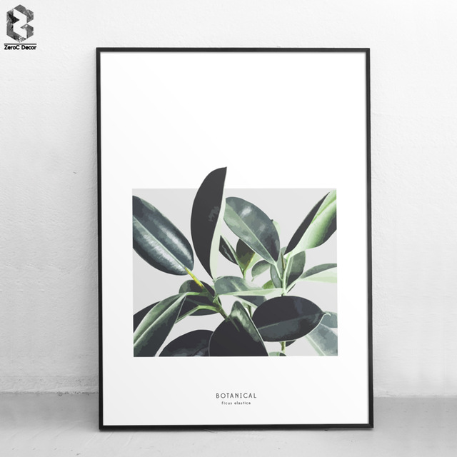 640x640 Watercolor Botanical Posters And Prints Nordic Leaves Wall Art