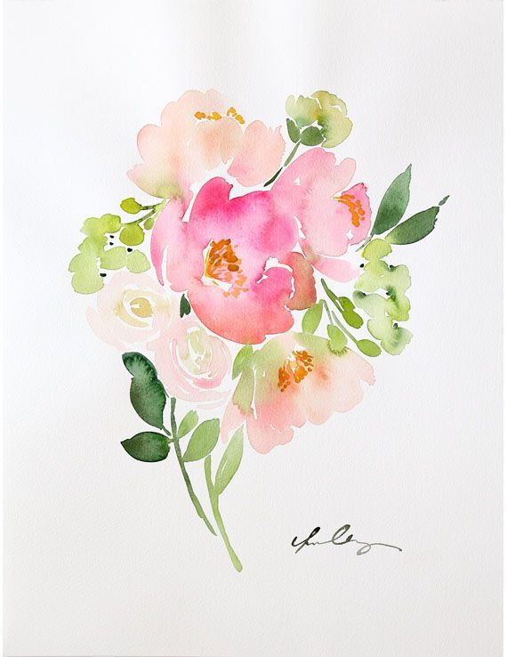 570x738 Image Result For The Stamp Marketgtwatercolor Bouquet Art Love