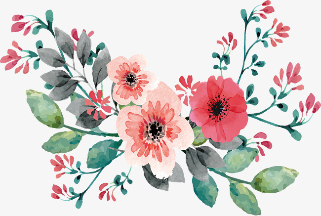 650x437 Pink Watercolor Bouquet Wedding Invitation, Watercolor Vector