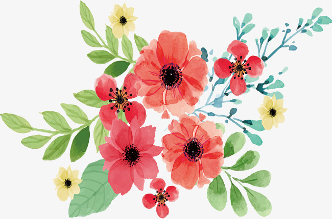 650x430 Pink Watercolor Flowers, Vector Png, Watercolor Plants, Watercolor