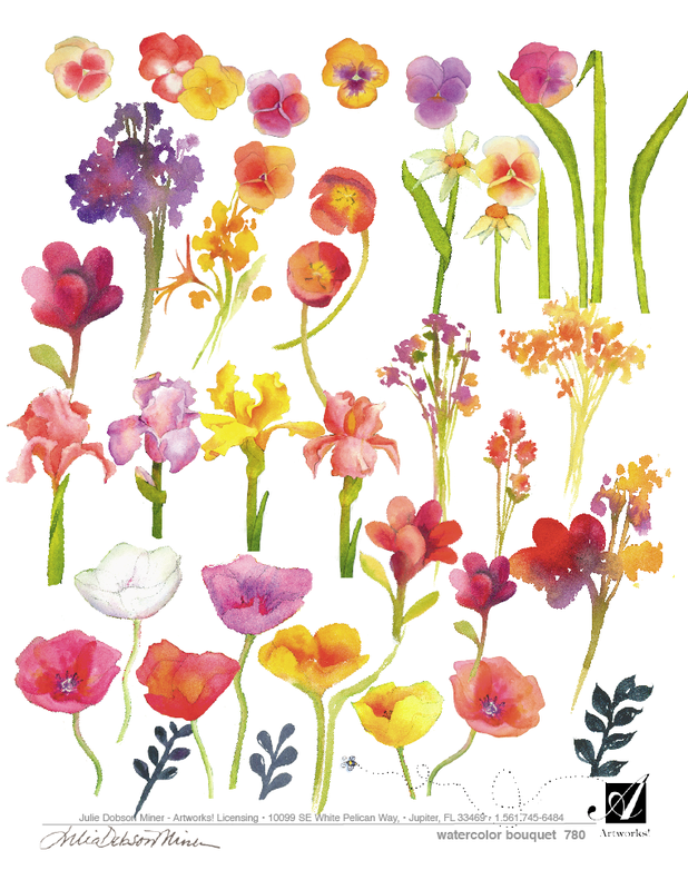 618x800 Watercolor Bouquet Collection