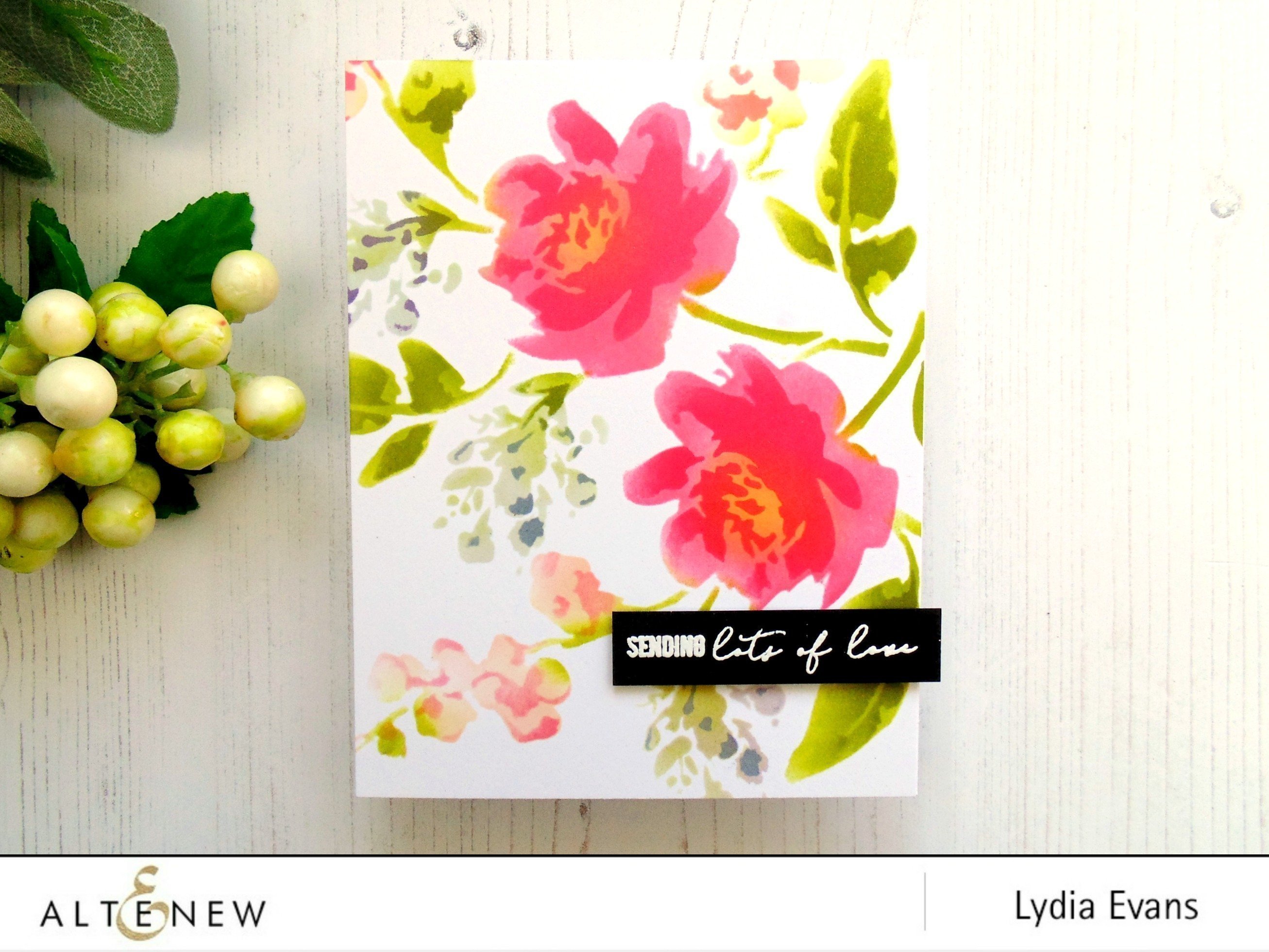 2613x1961 Watercolor Bouquet Stencil Altenew