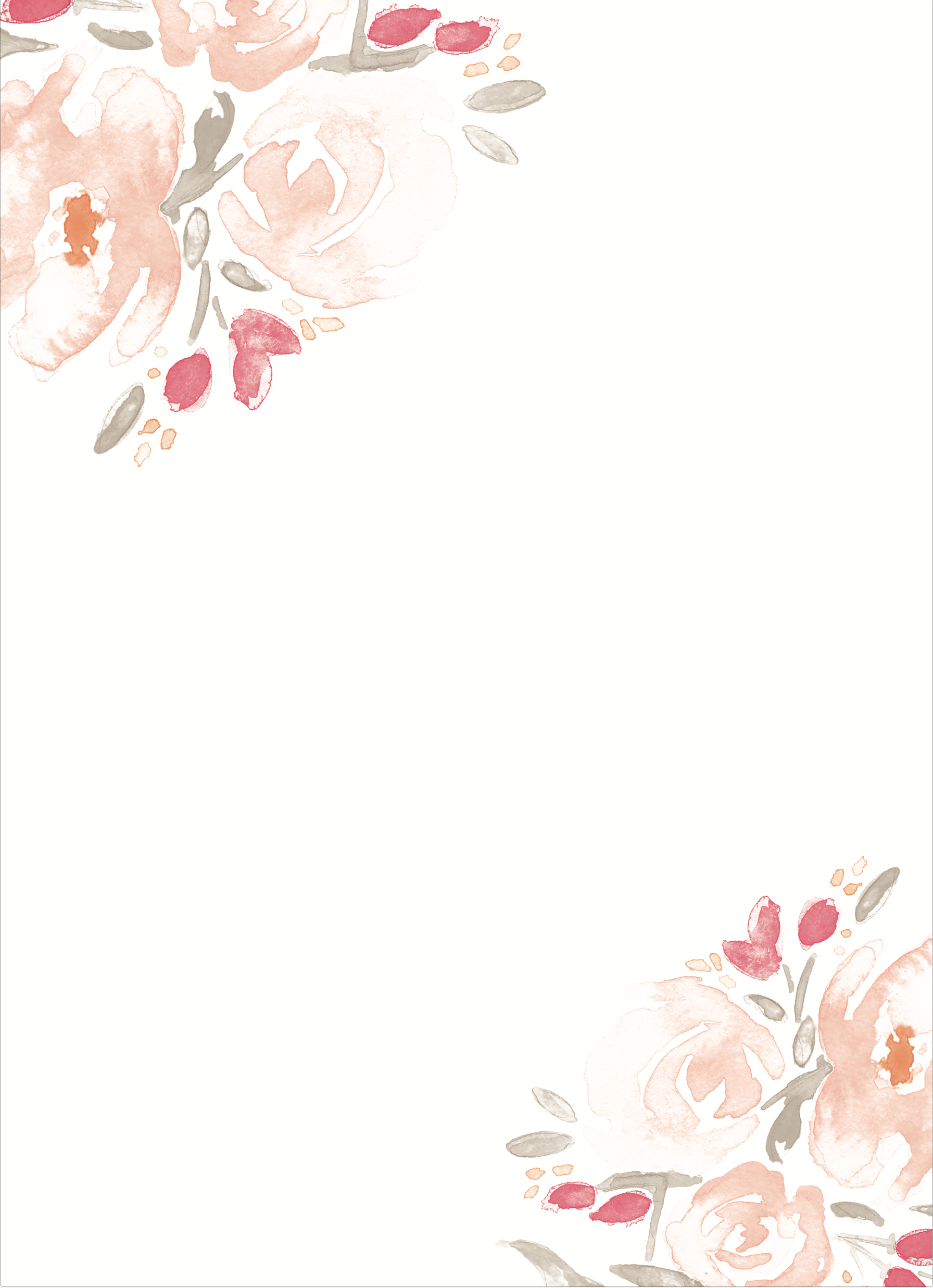 1792x2474 Watercolor Bouquet Wedding Invitations