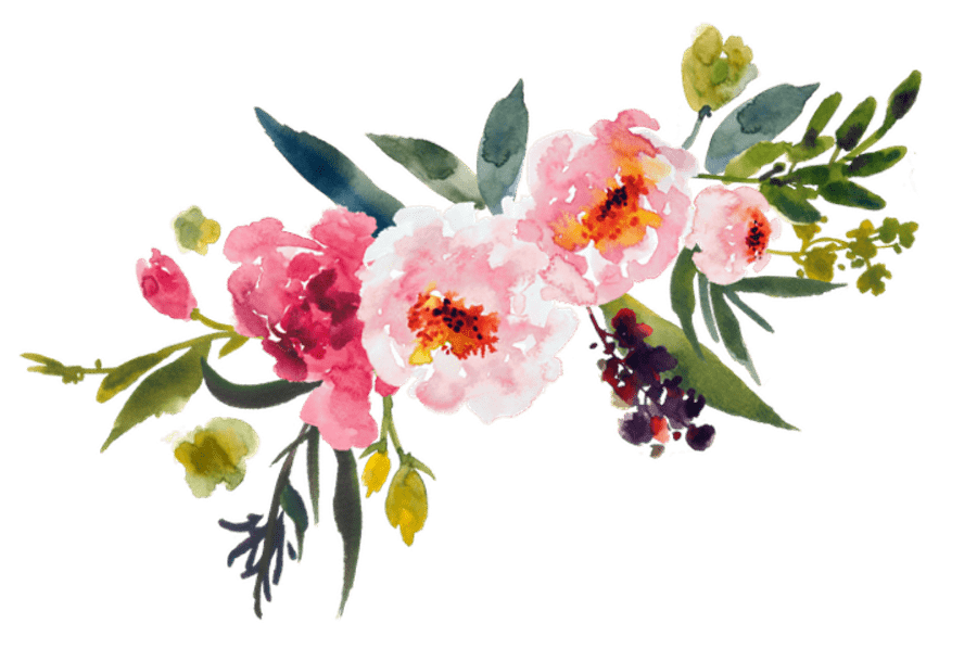 900x598 Watercolor Bouquet Transparent Png