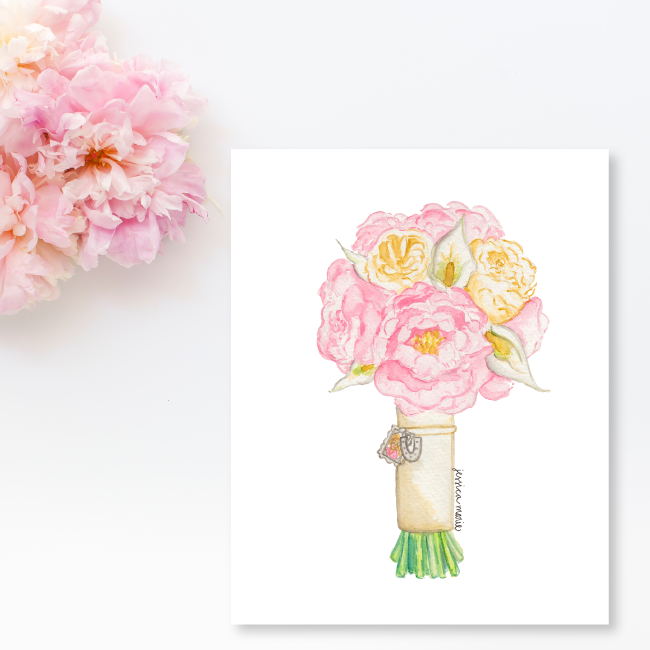 650x650 Custom Bouquet Watercolor Painting Simply Jessica Marie