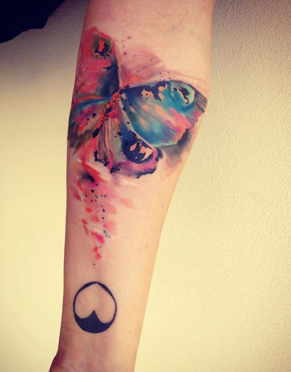 600x767 Examples Of Watercolor Tattoo Art And Design