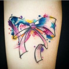 236x236 Water Colour Bow Tattoo Never Let Life Kill Your Spark