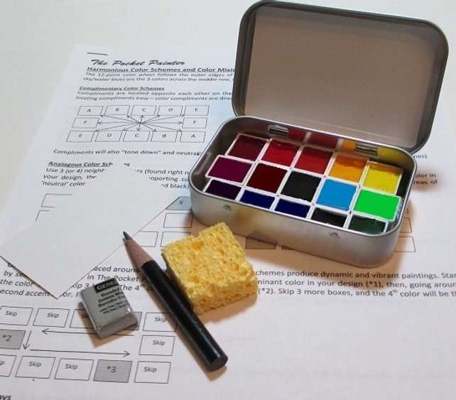 642x563 Mini Watercolor Palette Kit With Artist Grade Paints In Full Etsy