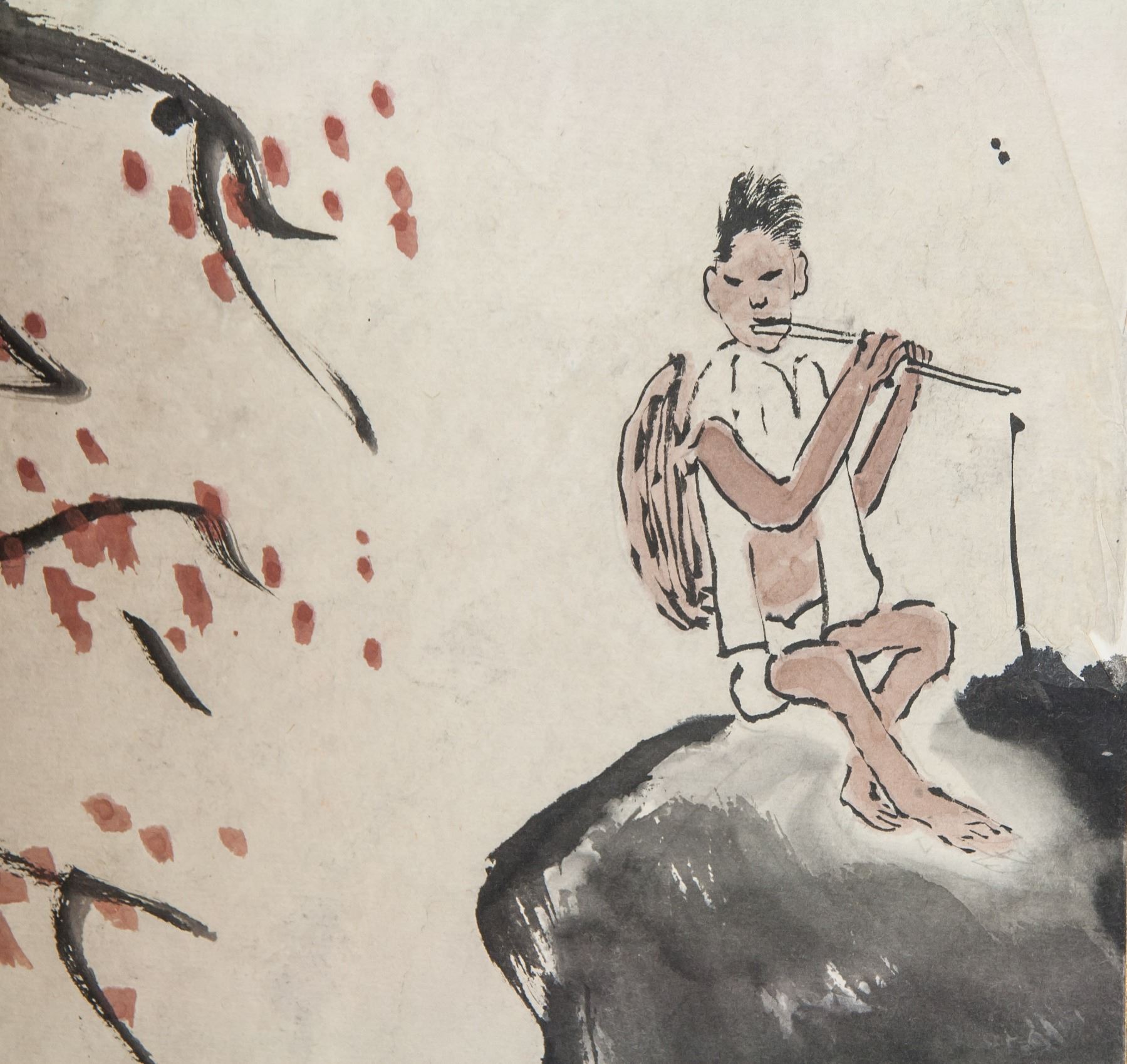 1799x1699 Li Keran Chinese 1907 1989 Watercolor Boy And Cow