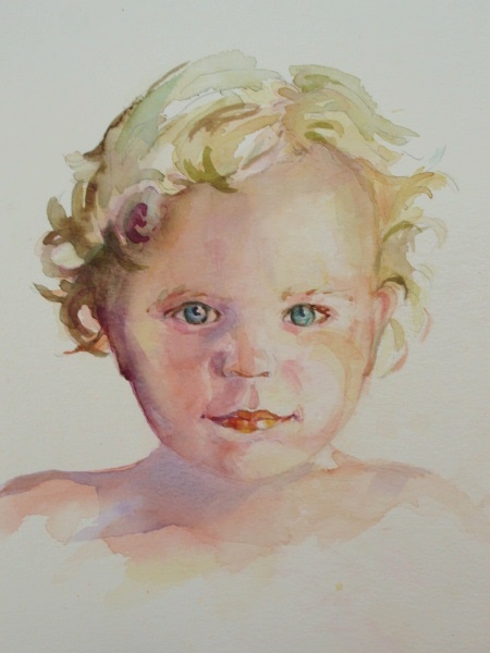 450x600 Nick Watercolor Of A Little Boy