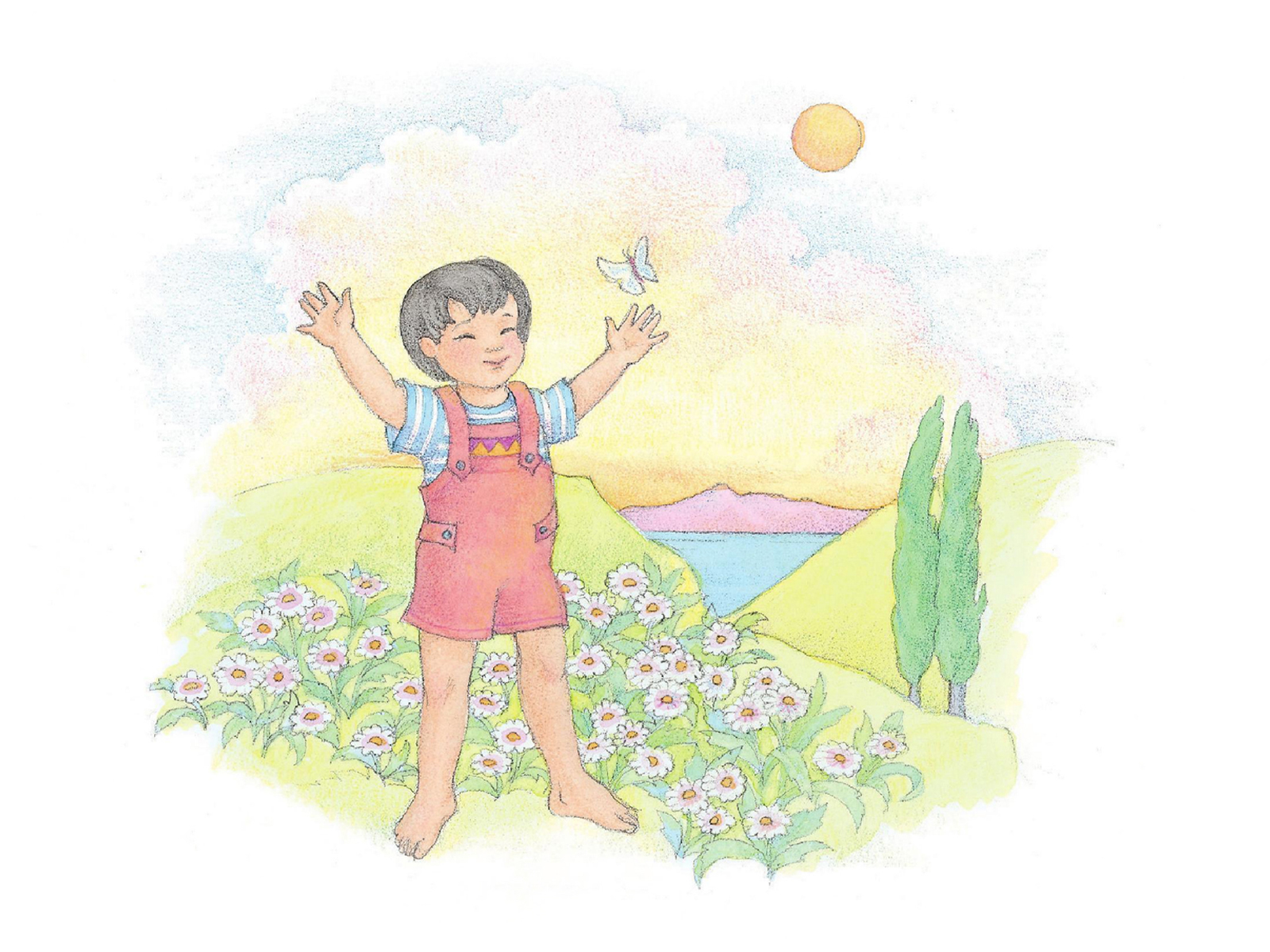 1600x1200 Boy In A Meadow