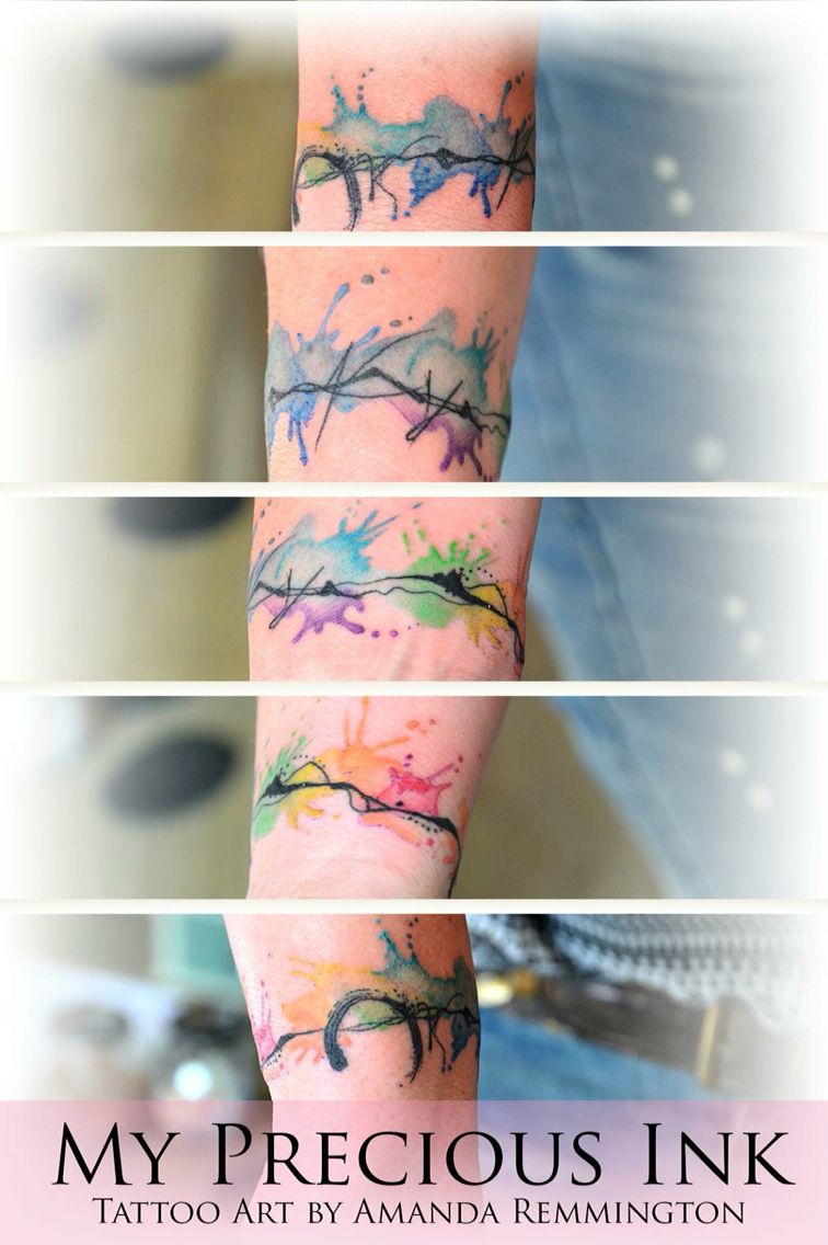 756x1136 Watercolor Bracelet Tattoo Tattos I Love Bracelet