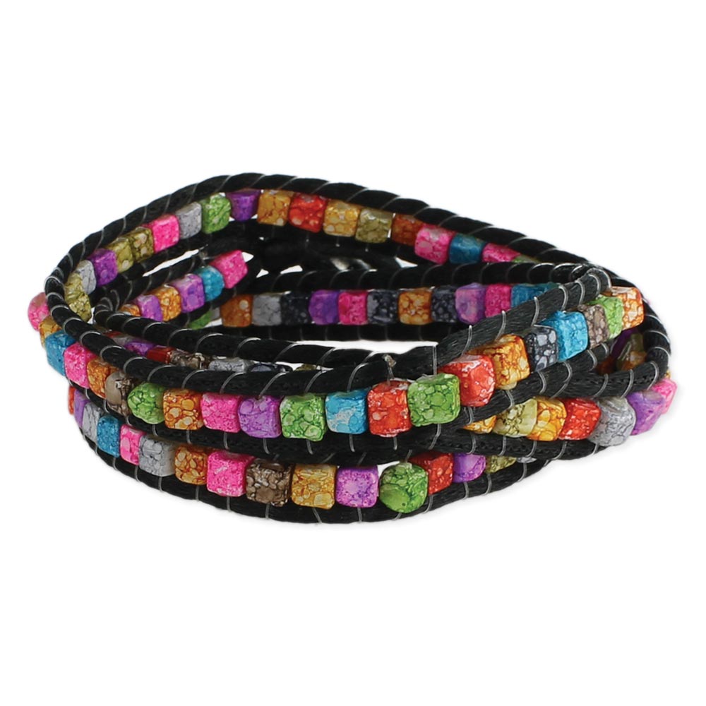 1000x1000 Wholesale Multi Watercolor Bead Wrap Bracelet Zad Fashion