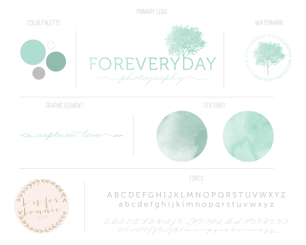 1024x819 Organic Watercolor Branding For Foreveryday Photography B Is For
