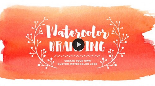 500x279 Watercolor Branding Create Your Own Custom Watercolor Logo