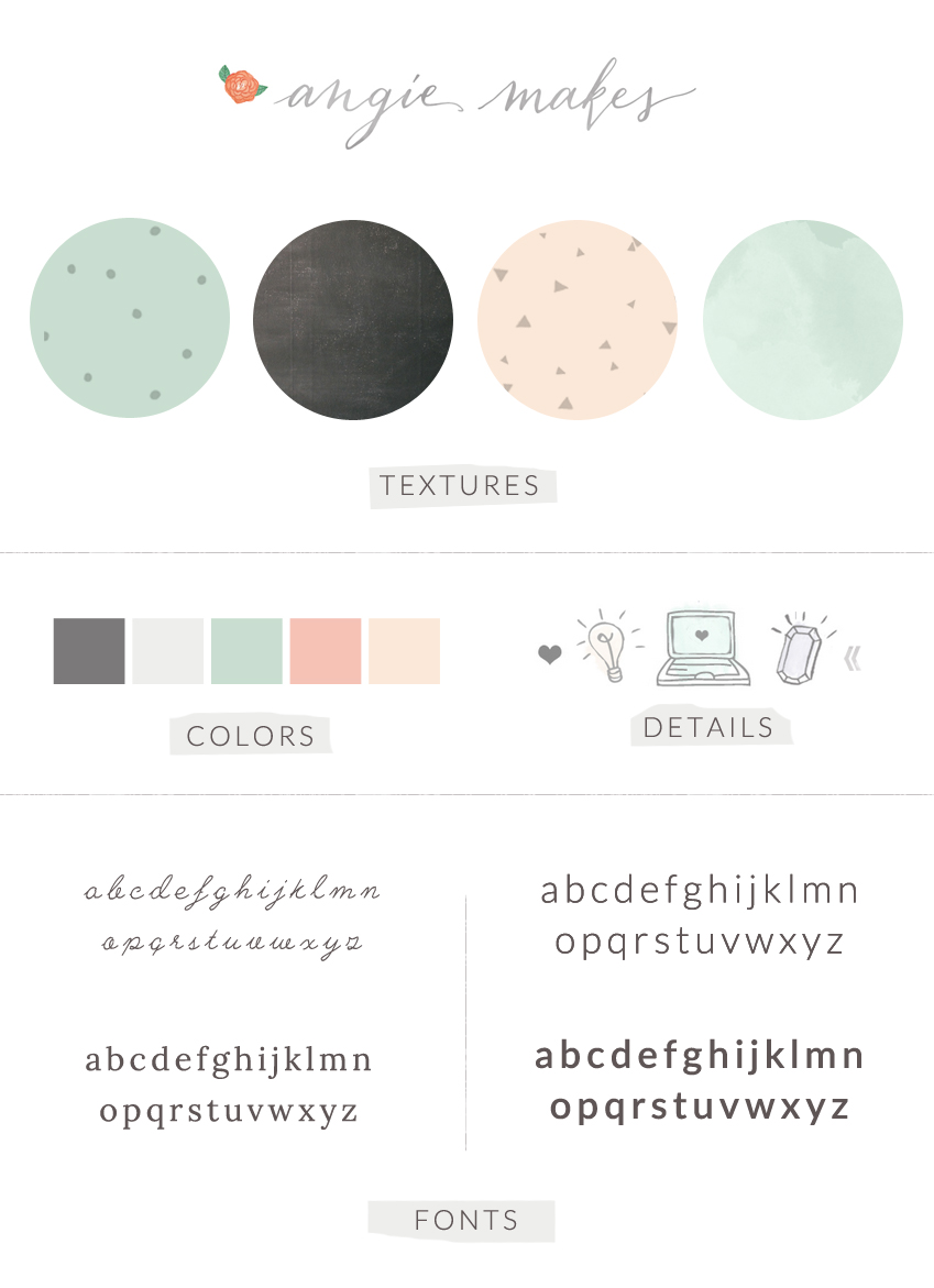 849x1171 Cute Watercolor Branding By Angie Makes