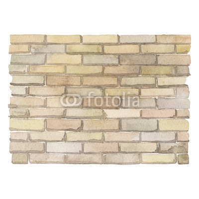 400x400 Watercolor Brick Wall Isolated On White Background Buy Photos