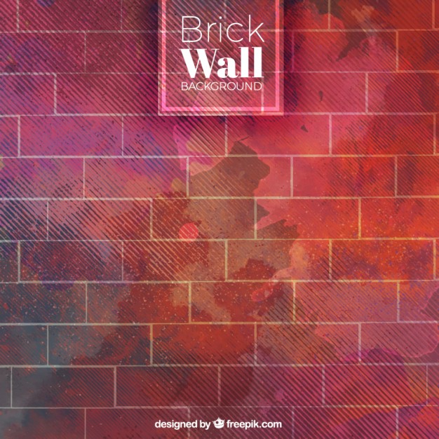 626x626 Brick Wall With Watercolors Vector Free Download