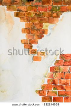 236x358 Tutorial Brick Texture In Watercolour Watercolor