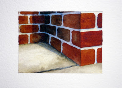 400x290 My Watercolor Paintings Bricks 2, Fall 2007. 3x4 (Redone)