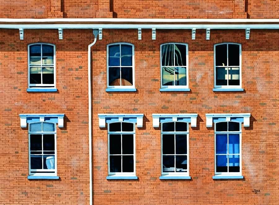 900x660 Watercolor Window Bricks And Windows Watercolor Windows And Doors