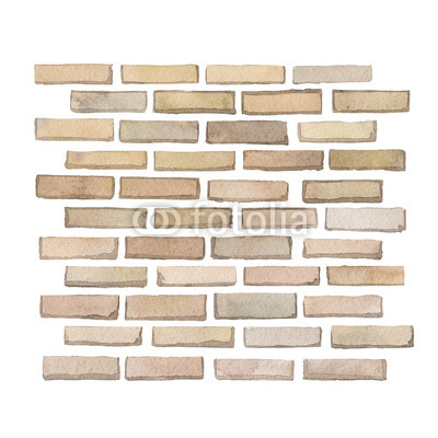 400x400 Watercolor Bricks For The Wall Isolated On White Background Buy