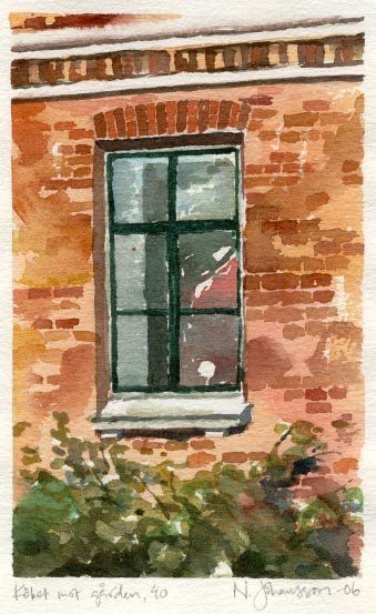 339x553 Watercolour Brick Buildings