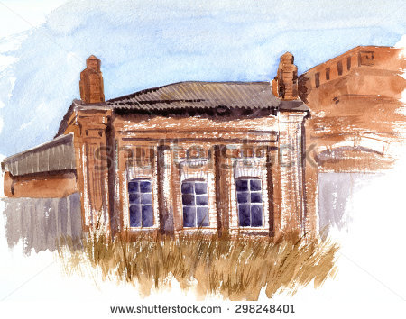 450x354 Drawn Brick Watercolor