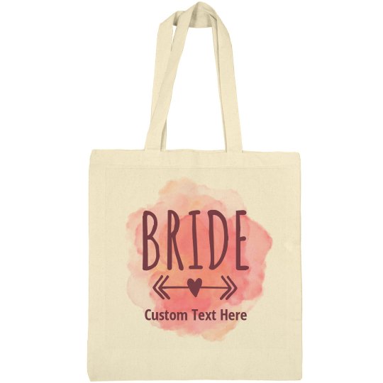 540x540 Custom Watercolor Bride Canvas Bargain Tote Bag