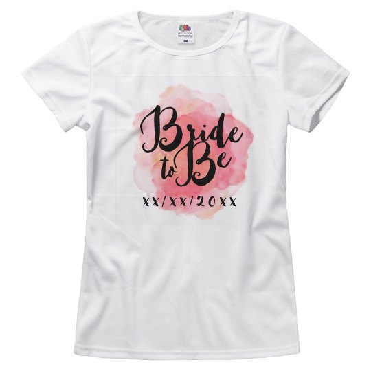 540x540 Watercolor Bride To Be Ladies Relaxed Fit Basic Promo T Shirt