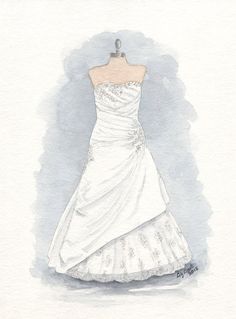 Watercolor Bridesmaid Dress