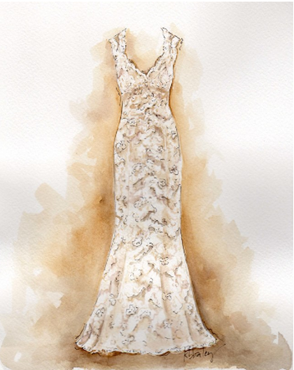 420x528 Ss Wedding Week] Love This! Wedding Dress Watercolors