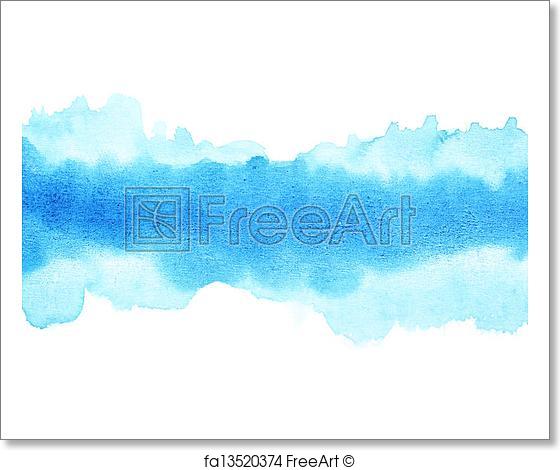 560x470 Free Art Print Of Blue Watercolor Brush Strokes. Blue Watercolor