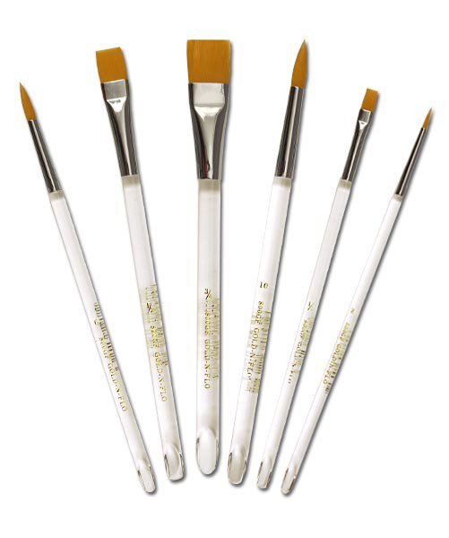 501x600 Gold N Flo Golden Taklon Watercolor Brush Set