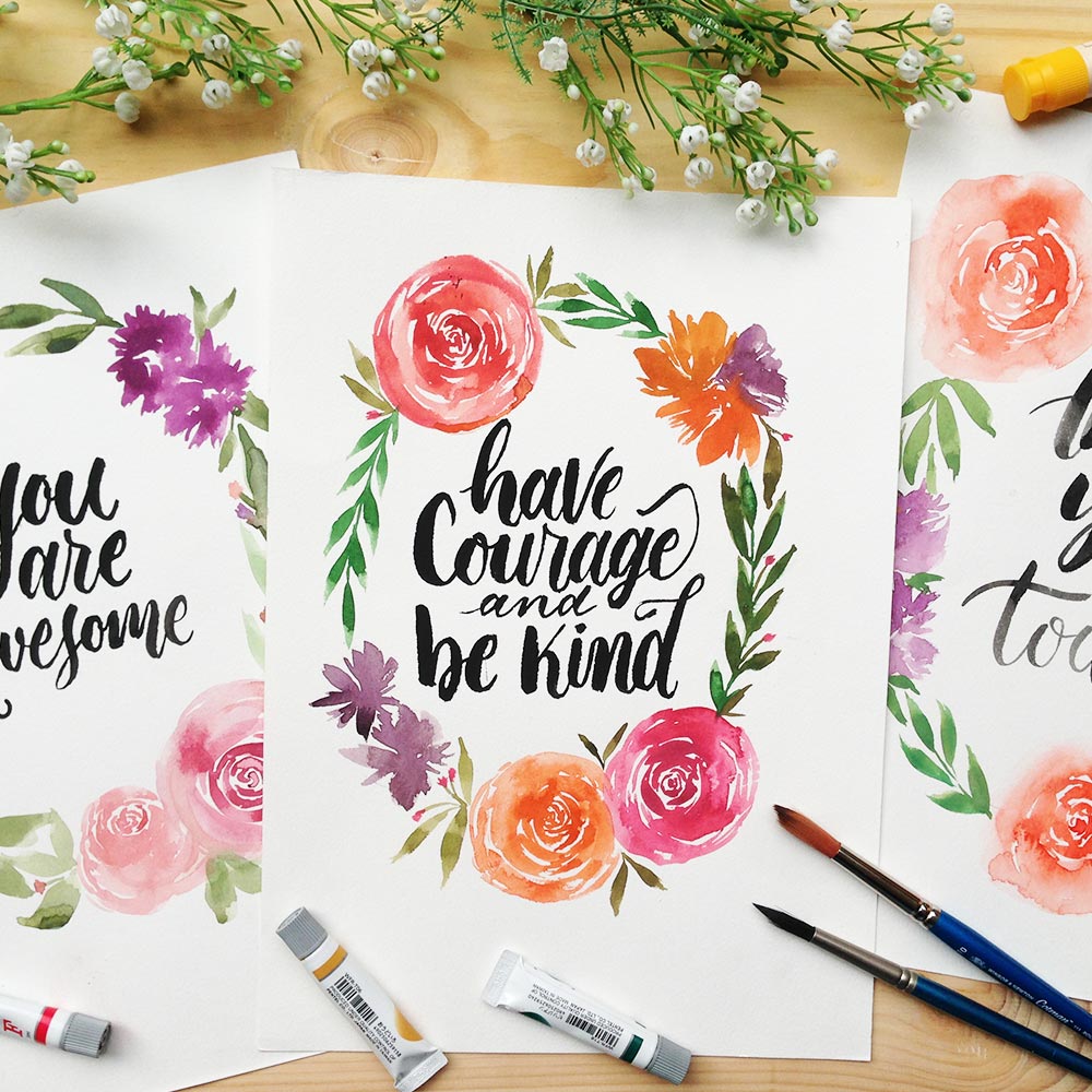 1000x1000 Learn The Art Of Brush Calligraphy And Floral Illustration With