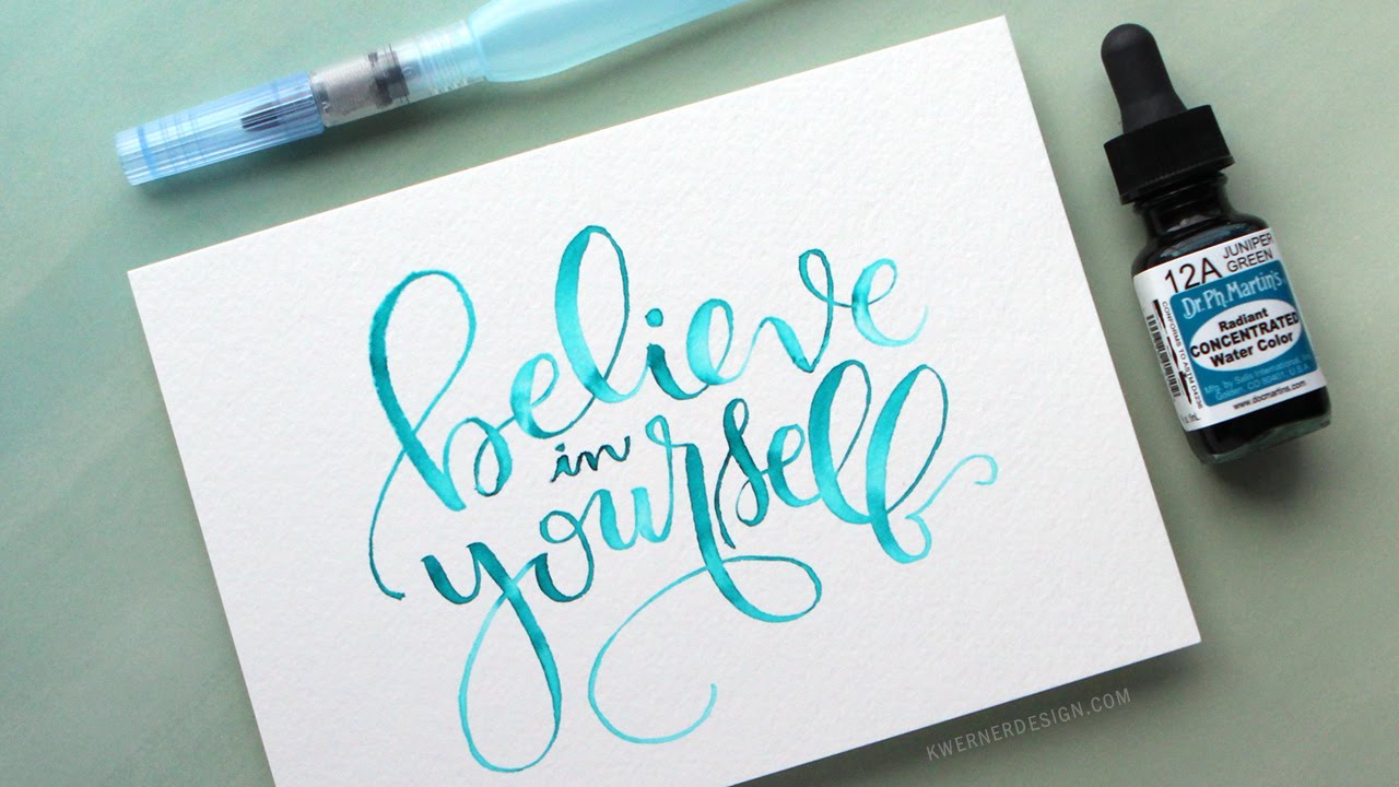 1280x720 Watercolor Brush Lettering Using A Light Pad