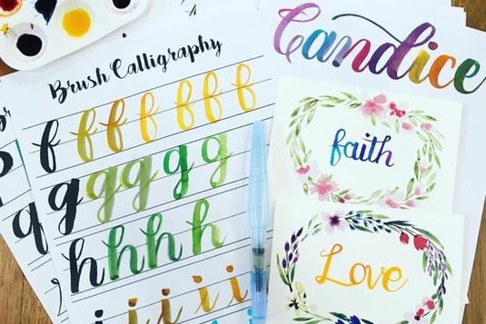 535x357 Watercolour Brush Calligraphy