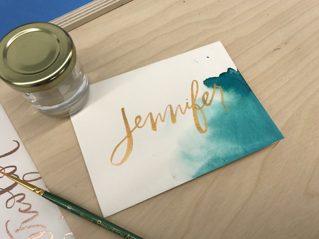 1024x768 Watercolor Brush Calligraphy Jencu