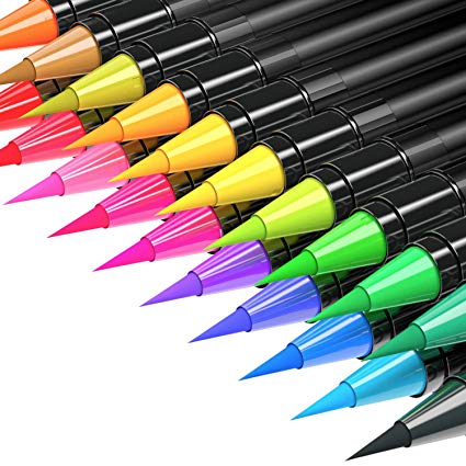 425x425 Watercolor Brush Pens 20 Colors Water Based